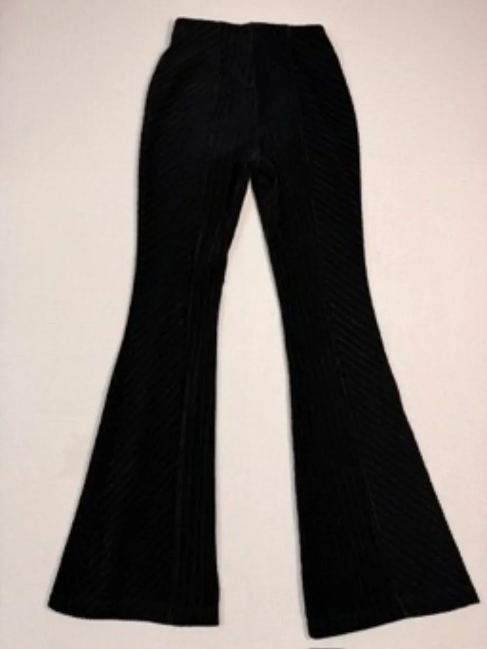 Modish Rebel Youth black ribbed flare pants in size Small.